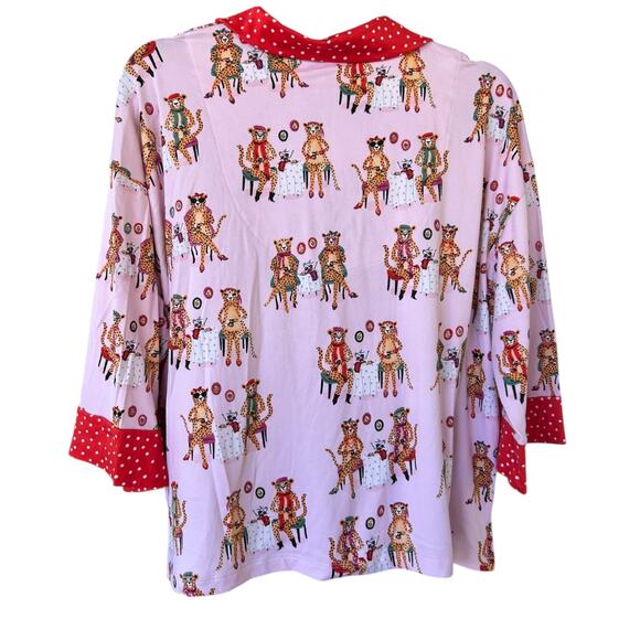 Women's Beauty Sleep Social Billie 3/4 Sleeve Cute Pajama Set Size XL - Picture 4 of 5